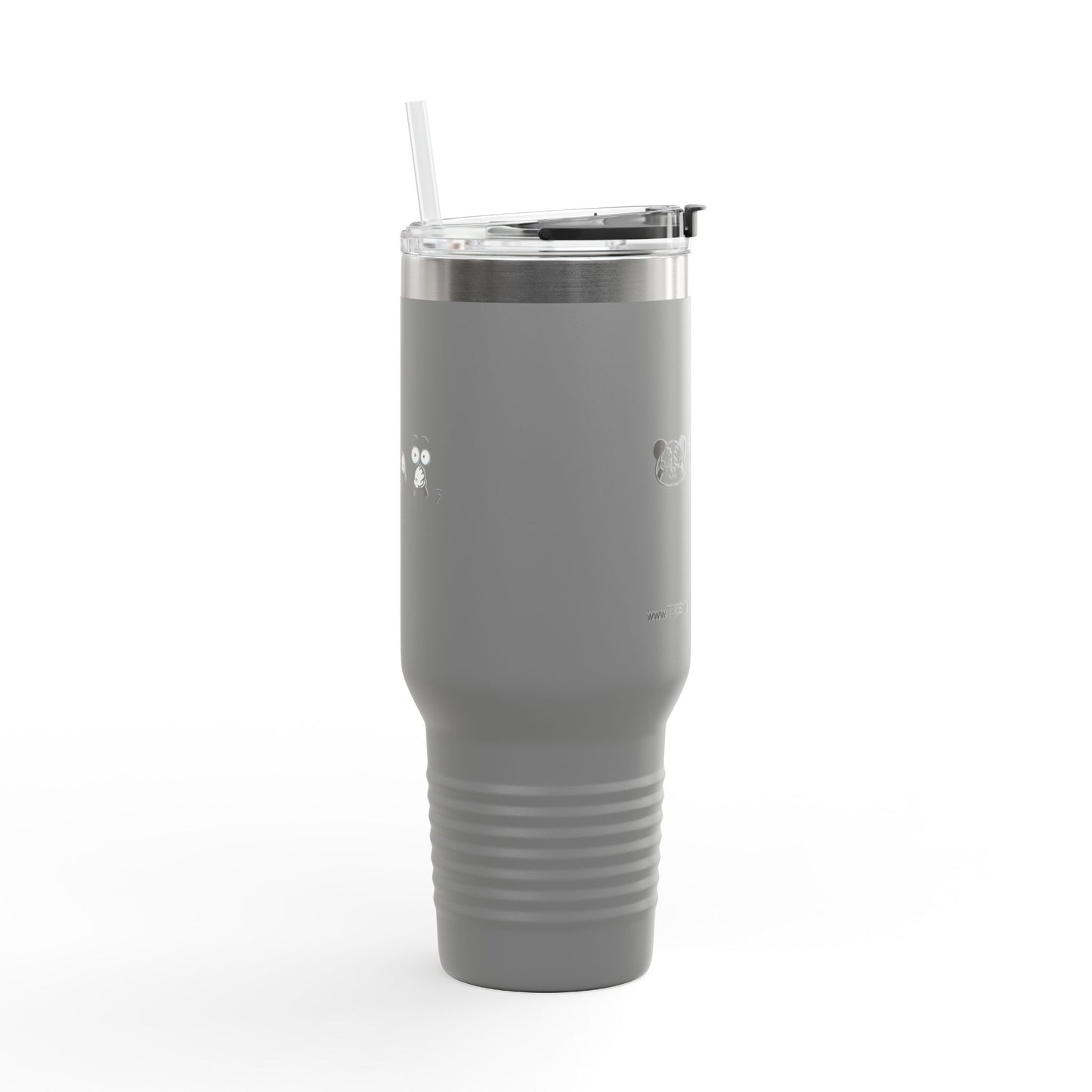 Panda = See no evil. Hear no evil. Speak no evil. - Insulated Travel Mug - 40oz