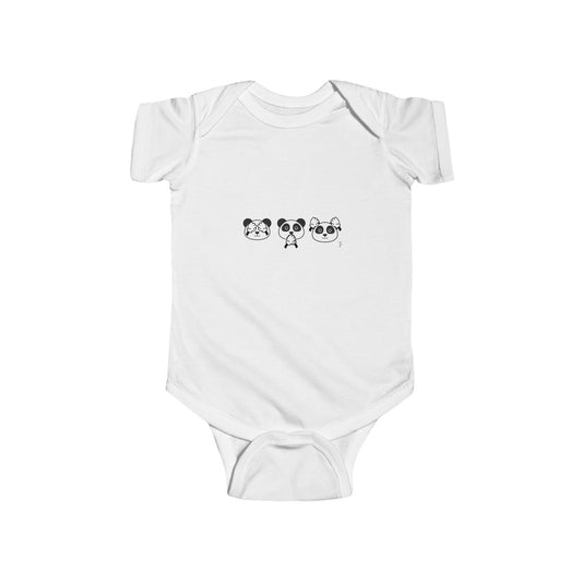Panda = See no evil. Hear no evil. Speak no evil. - Infant Bodysuit – Adorable Seasonal Baby Outfit