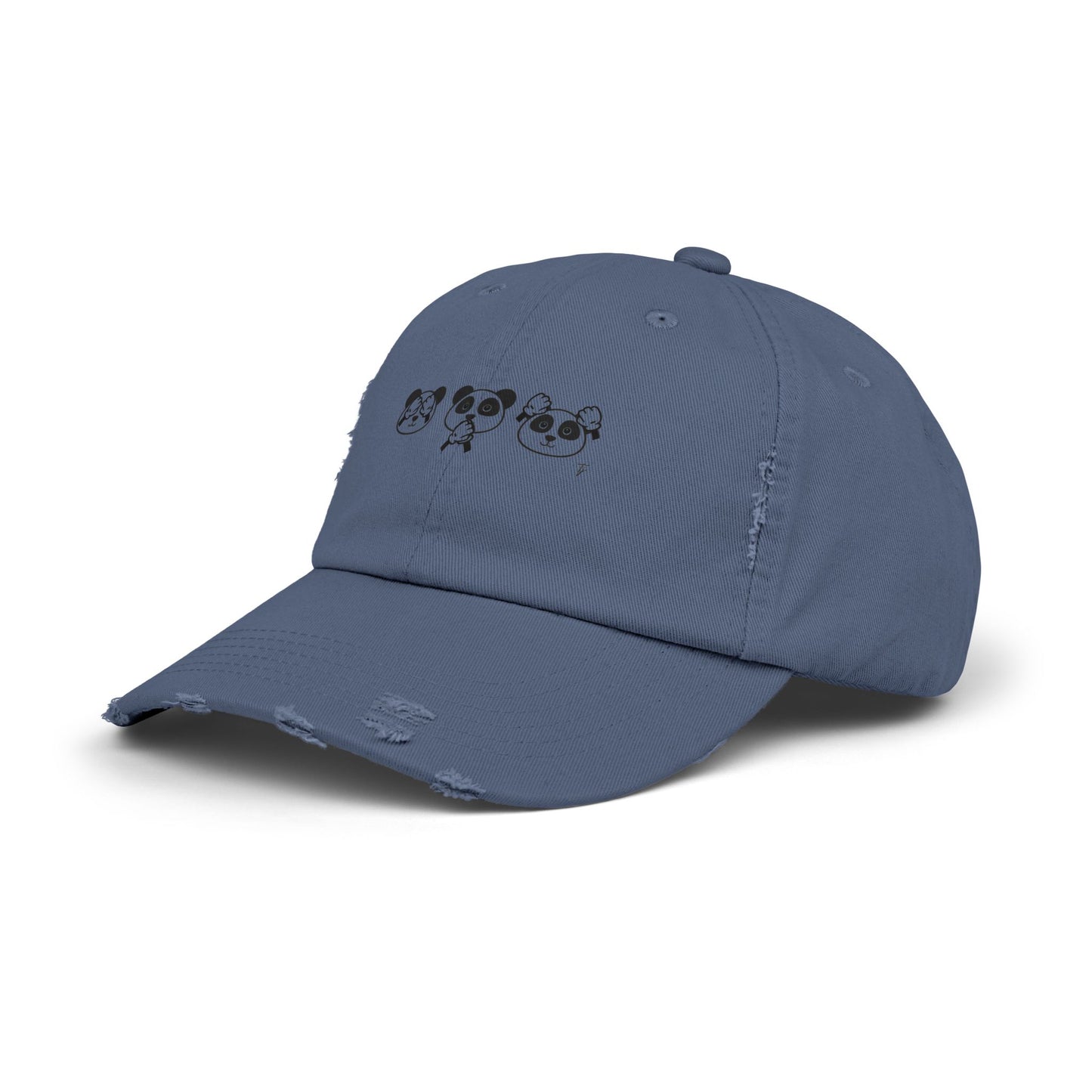 Panda = See no evil. Hear no evil. Speak no evil. - Distressed Cap - Casual Unisex Hat for Nature Lovers