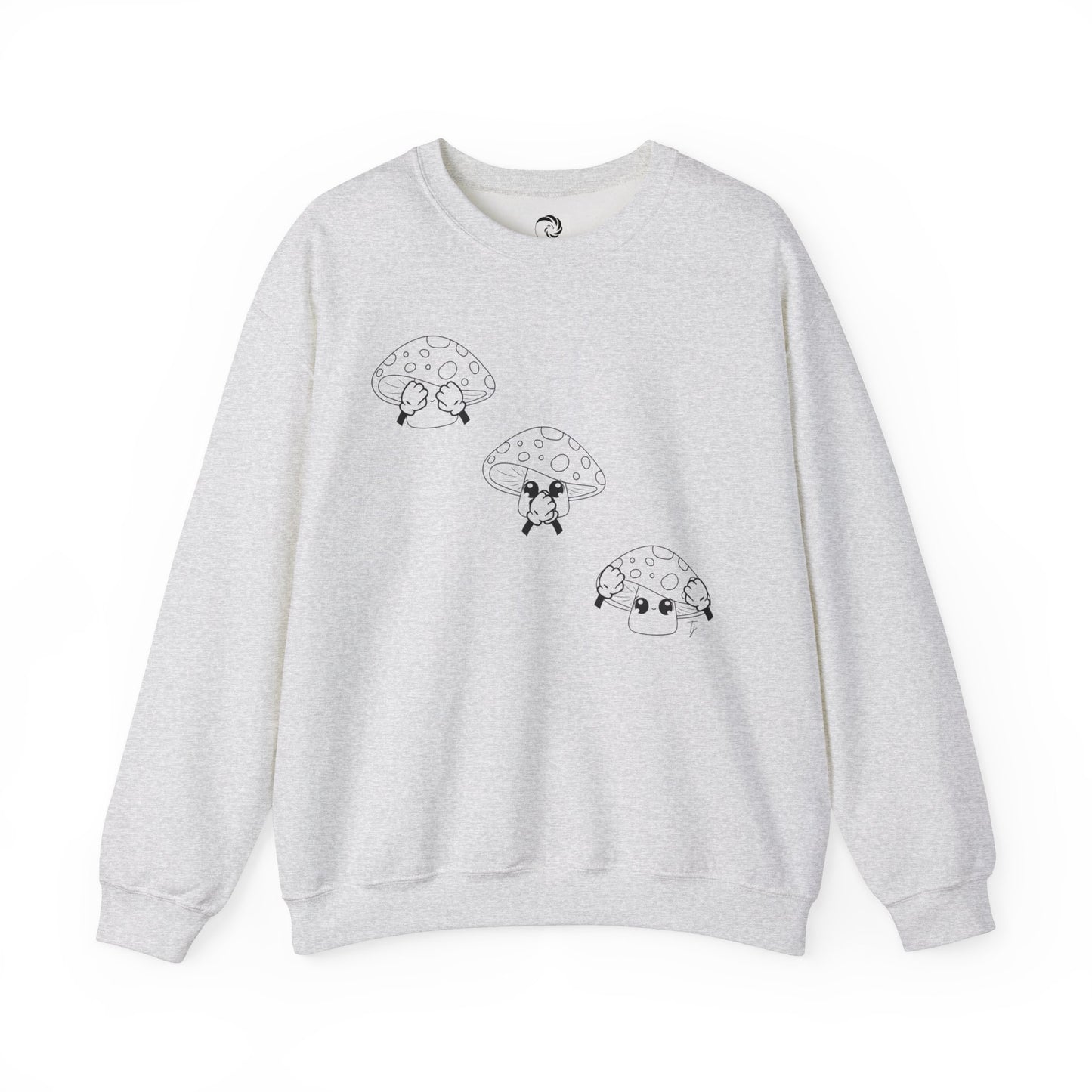 Mushrooms = See no evil. Hear no evil. Speak no evil.  - Crewneck Sweatshirt - Cozy Unisex Sweater