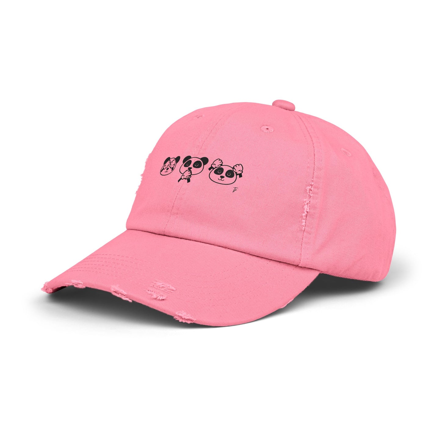Panda = See no evil. Hear no evil. Speak no evil. - Distressed Cap - Casual Unisex Hat for Nature Lovers