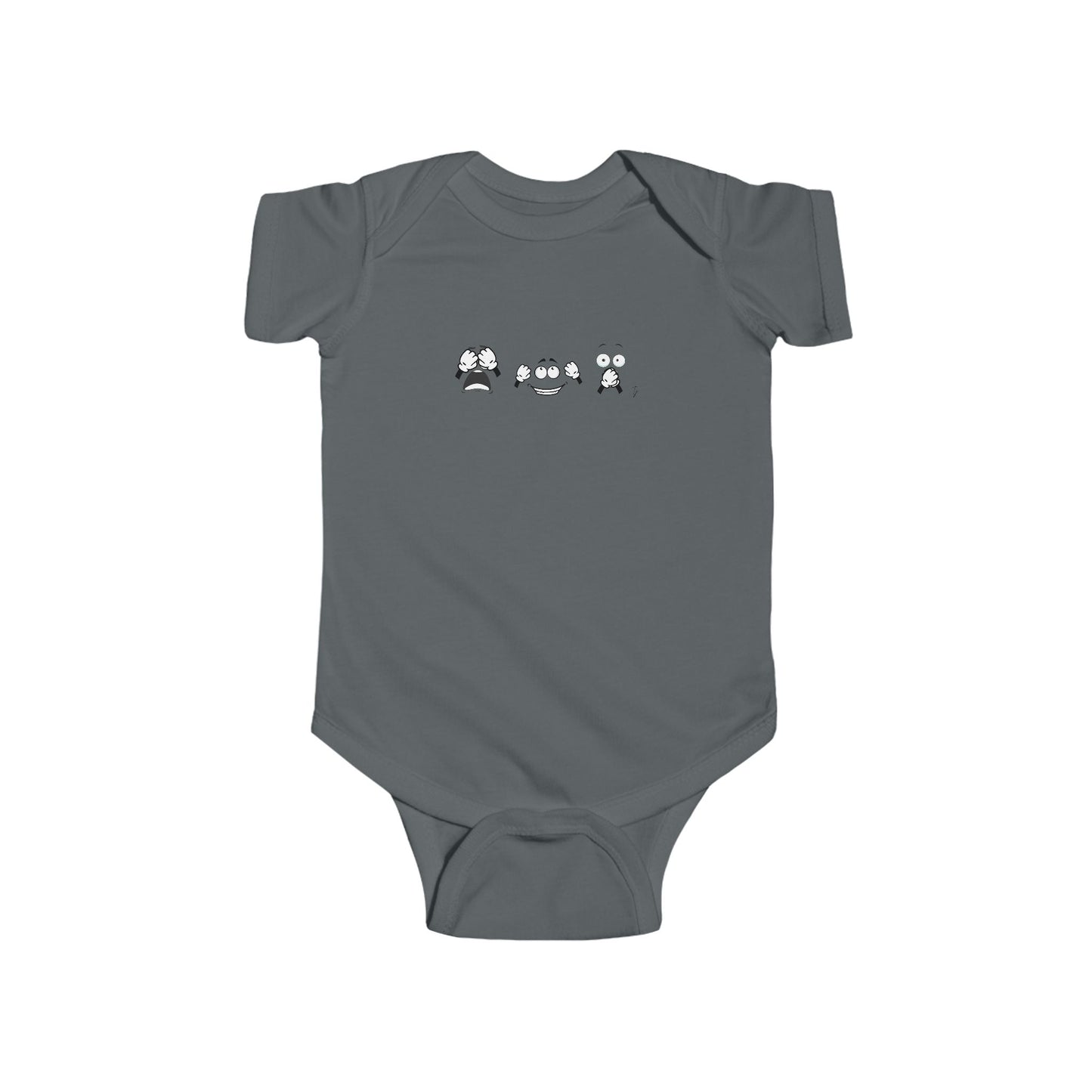 Goofy Faces = See no evil. Hear no evil. Speak no evil. - Infant Bodysuit – Adorable Seasonal Baby Outfit