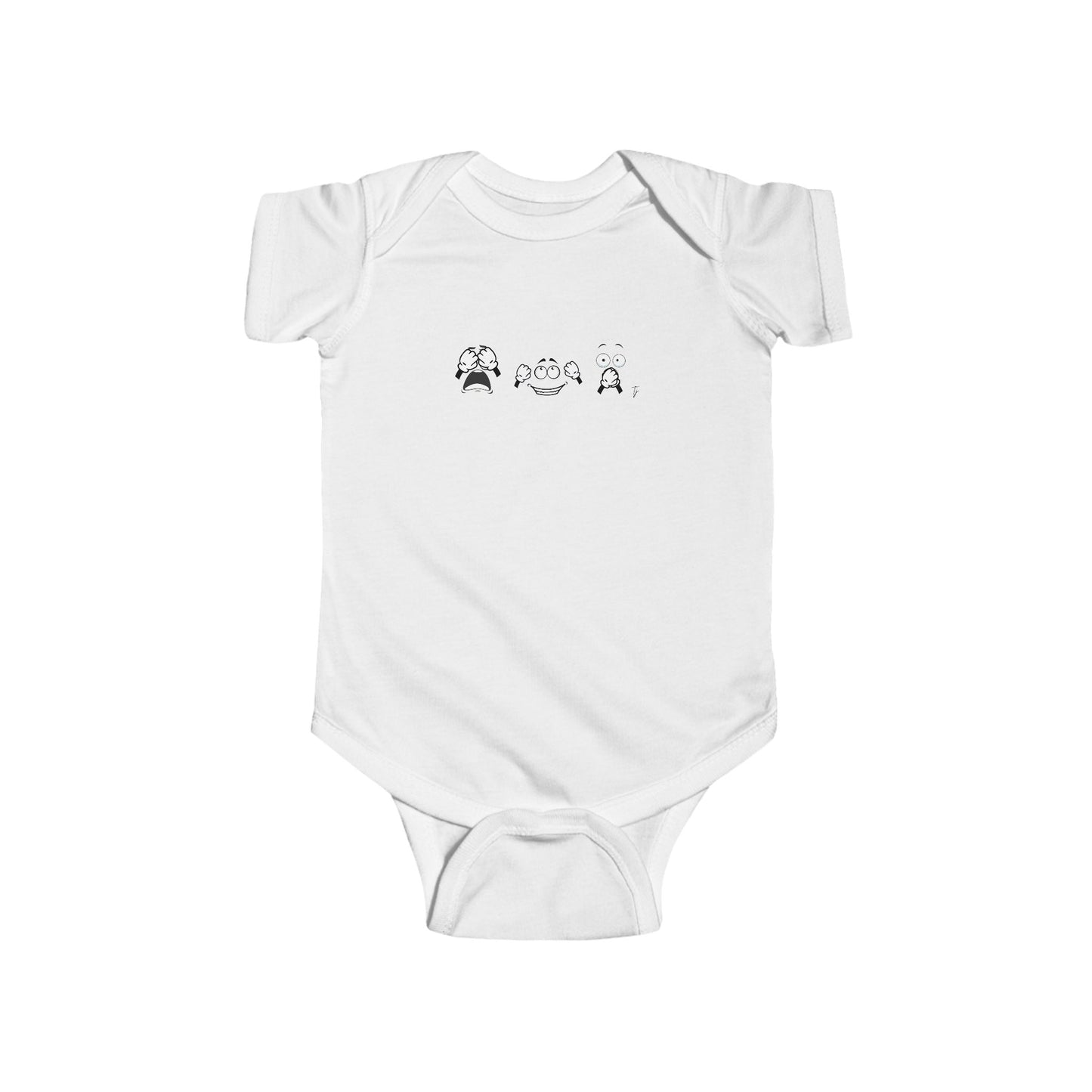 Goofy Faces = See no evil. Hear no evil. Speak no evil. - Infant Bodysuit – Adorable Seasonal Baby Outfit