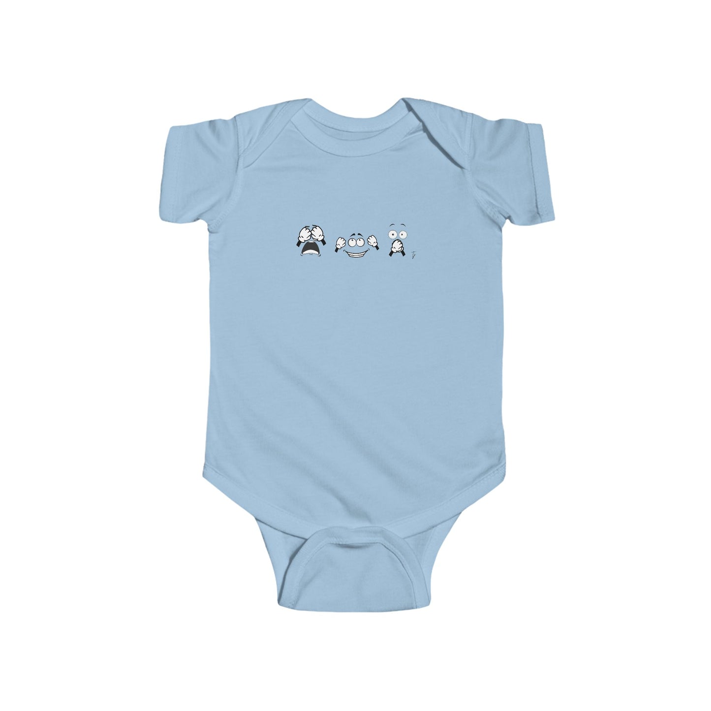Goofy Faces = See no evil. Hear no evil. Speak no evil. - Infant Bodysuit – Adorable Seasonal Baby Outfit