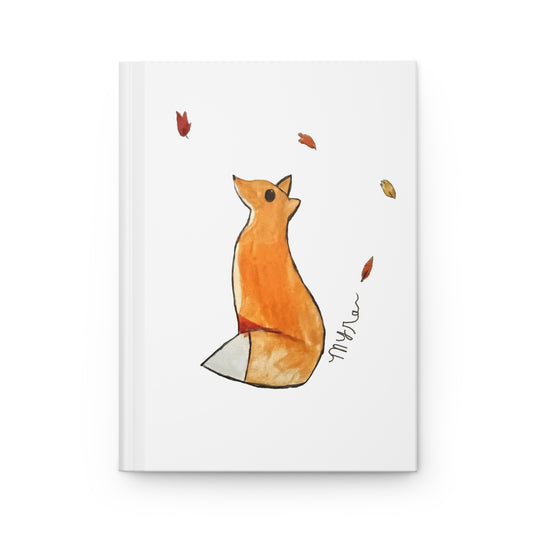 Whimsical Fox & Leaves - Hardcover Journal - Matte Finish for Nature Lovers