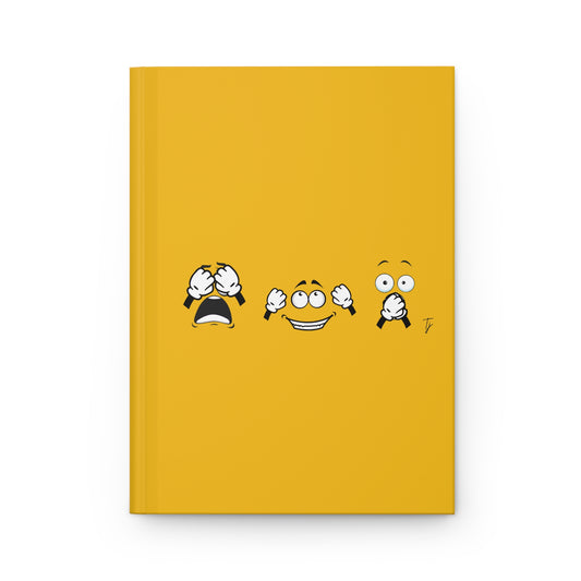 Goofy Faces = See no evil. Hear no evil. Speak no evil. - Hardcover Journal - Matte Finish for Nature Lovers