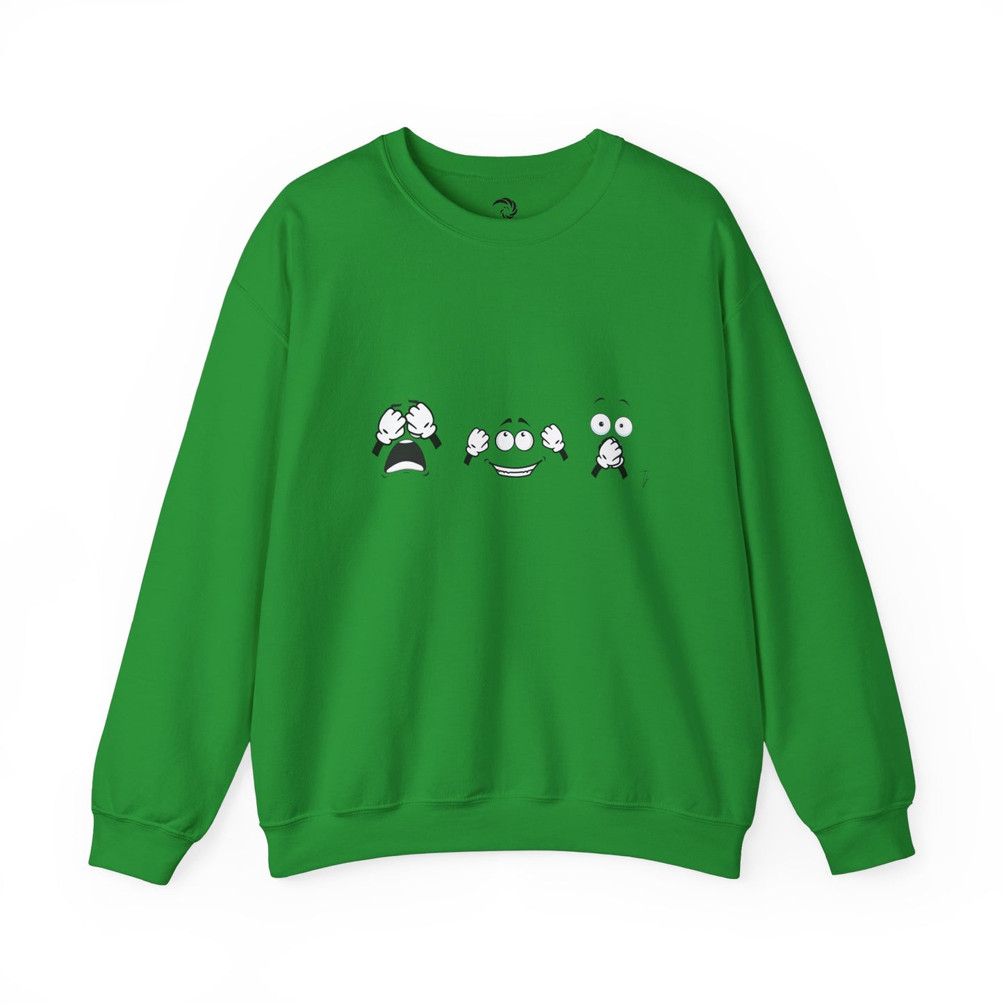 Goofy Faces = See no evil. Hear no evil. Speak no evil.  - Crewneck Sweatshirt - Cozy Unisex Sweater