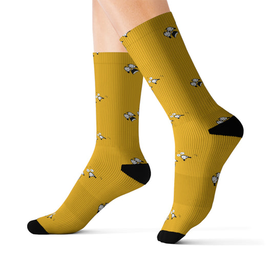 Goofy Faces = See no evil. Hear no evil. Speak no evil.  - Pattern - Sublimation Socks for Cozy Home Wear