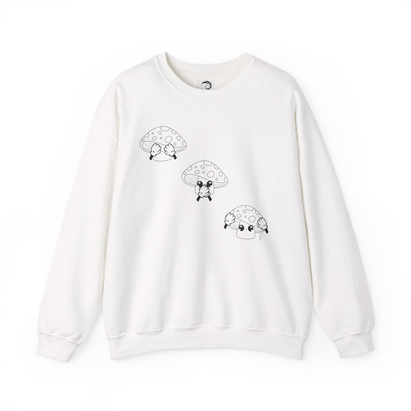 Mushrooms = See no evil. Hear no evil. Speak no evil.  - Crewneck Sweatshirt - Cozy Unisex Sweater